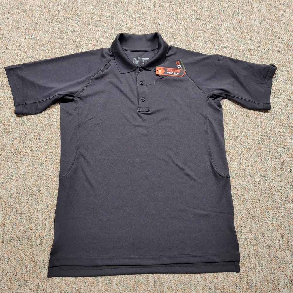 5.11 Tactical Performance Polo Mens Medium Charcoal Grey Enduro-Flex 71049